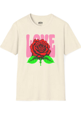 Vintage Love Rose T-Shirt Printify