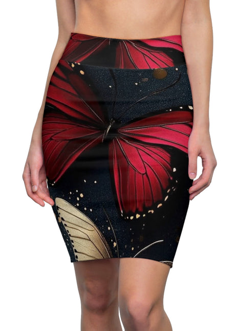 Butterfly Print Women's Pencil Skirt RICKY
