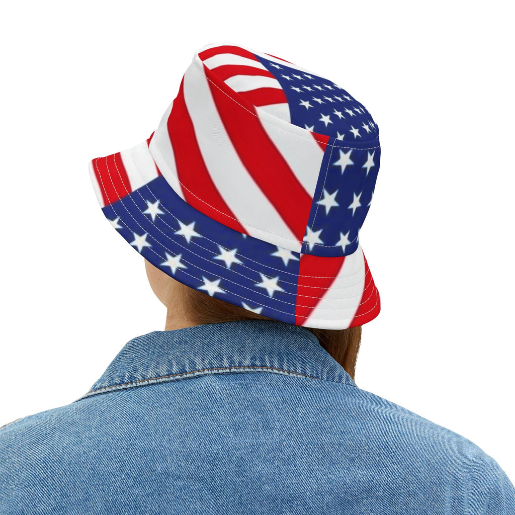 Bucket Hat - USA Flag Design Printify
