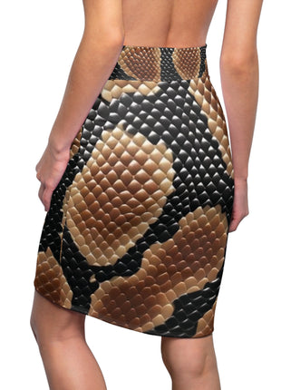 Snake Print Women's Pencil Skirt