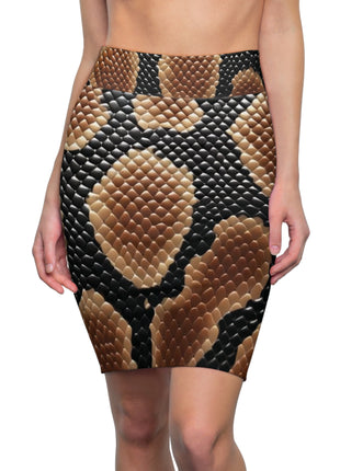 Snake Print Women's Pencil Skirt