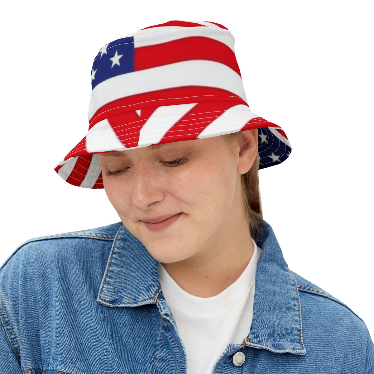 Bucket Hat - USA Flag Design Printify