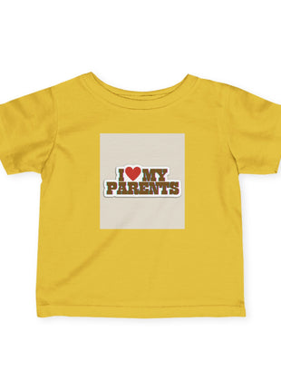 I Love My Parents Cute Baby Shirt.